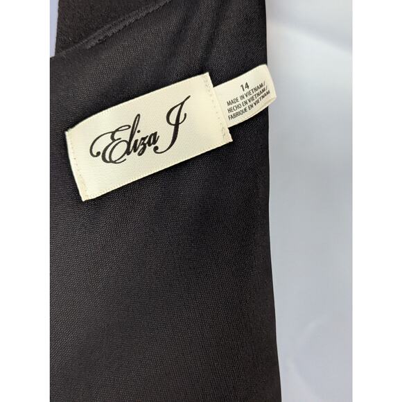 Eliza J Black Sleeveless Faux Wrap Dress - Picture 4 of 12